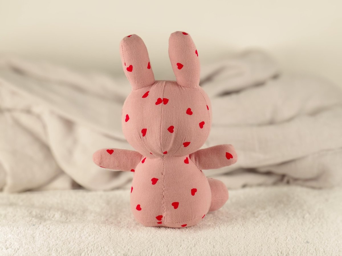 Cotton Bunny Plushie - BUNNY-COTTON-PINKHEART
