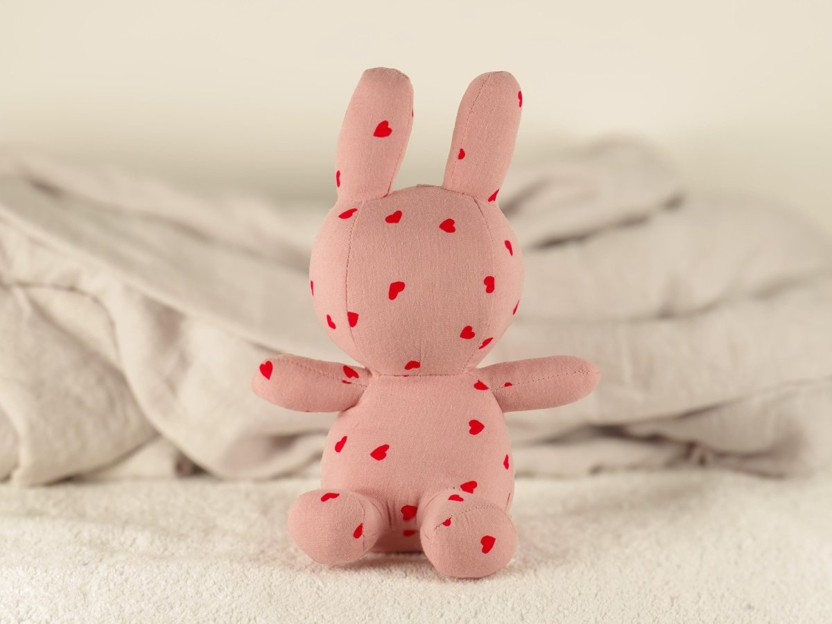 Cotton Bunny Plushie - BUNNY-COTTON-PINKHEART
