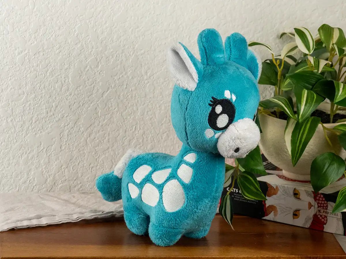 Giraffe Plushie - GIRAFFE-BLUSH-WHITE
