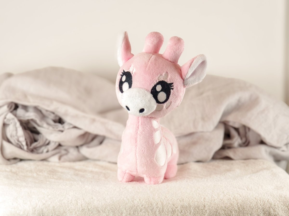 Giraffe Plushie - GIRAFFE-BLUSH-WHITE