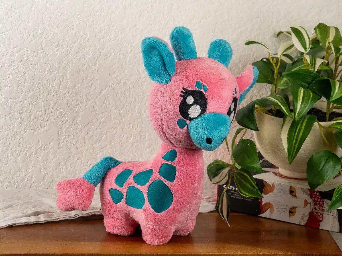 Giraffe Plushie - GIRAFFE-PINK-BLUE